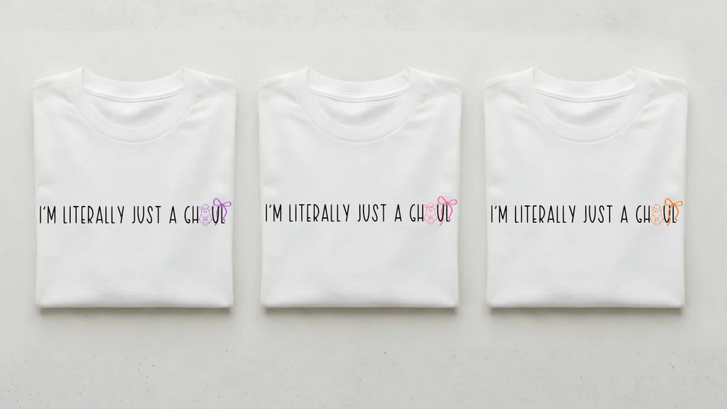 I’m Literally Just a ghoul – ORANGE Halloween T-Shirt