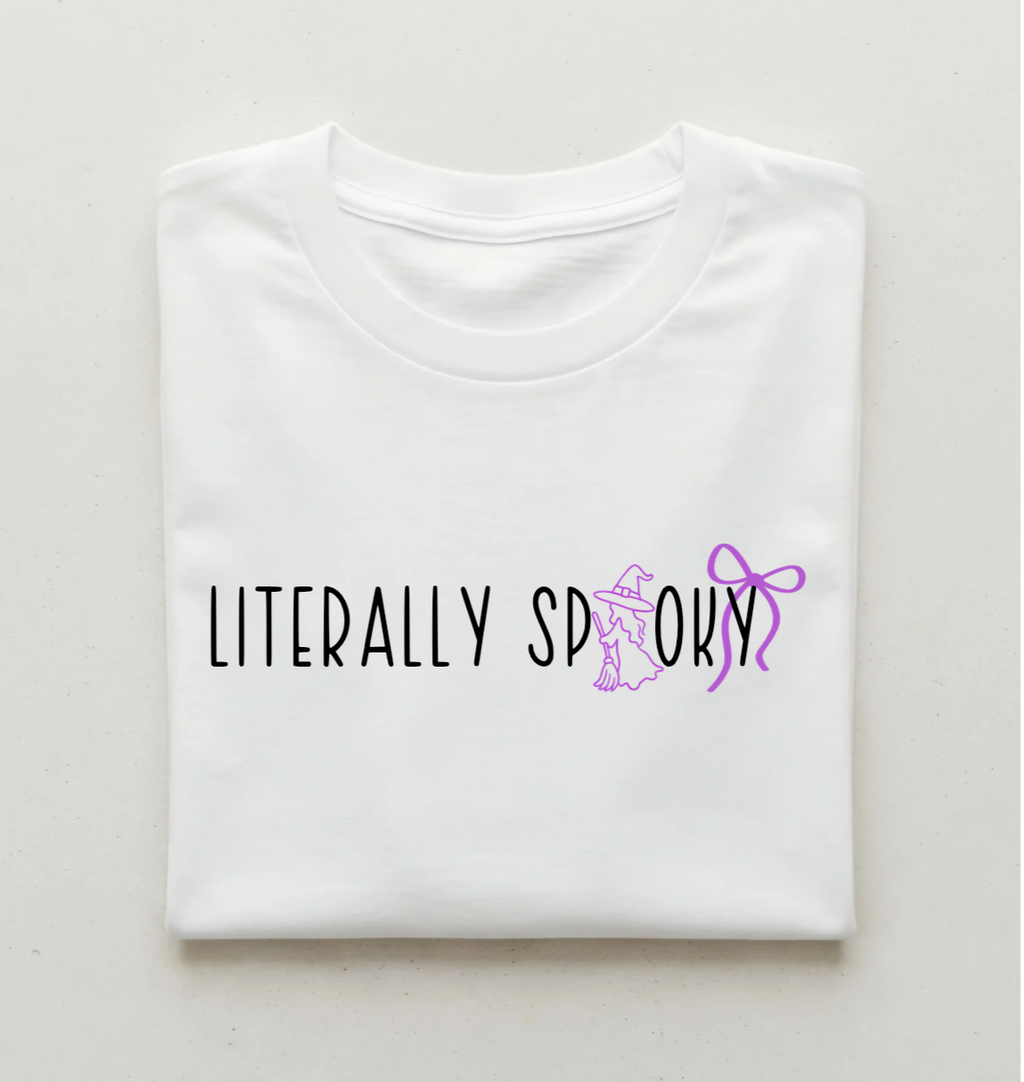 "Literally Spooky" PURPLE Halloween Graphic Tee