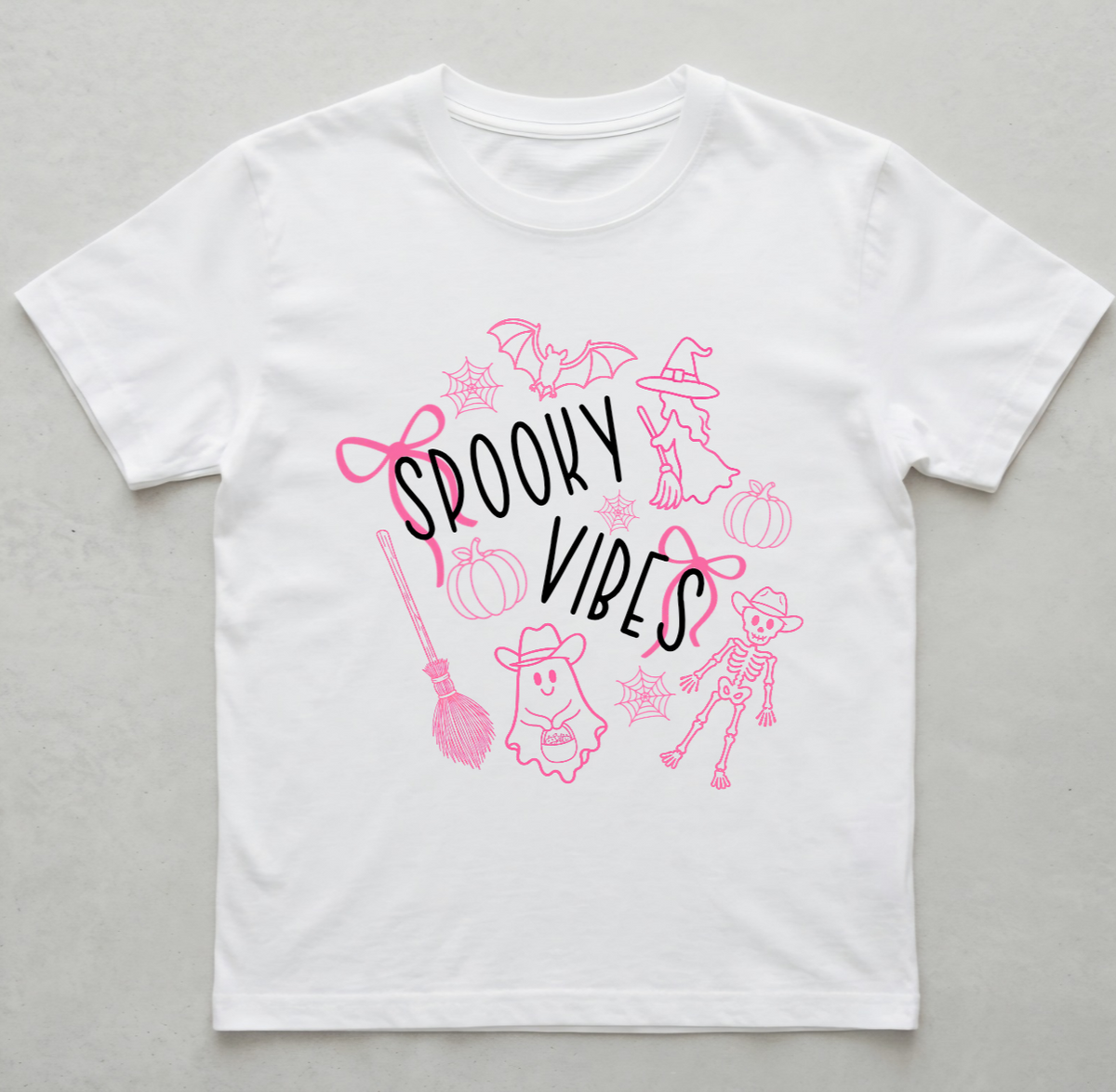 Spooky Vibes Pink Halloween T-Shirt